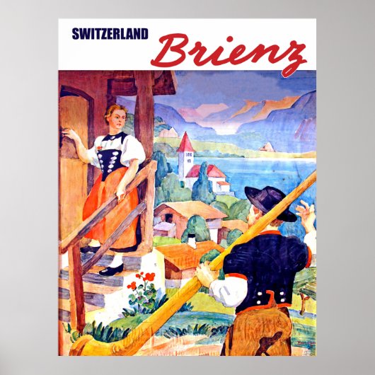 Häuser in Brienz, Schweiz Poster (Vorne)