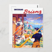 Häuser in Brienz, Schweiz Postkarte (Vorne/Hinten)