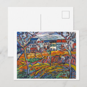 Häuser in Chatou Maurice de Vlaminck Postkarte