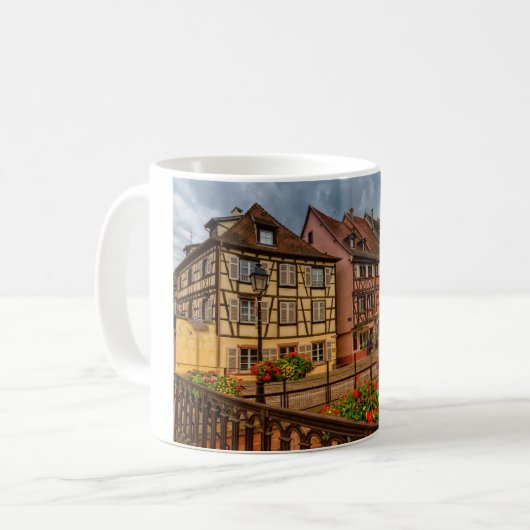 Häuser in Colmar, Elsass, Frankreich Kaffeetasse (Vorderseite Links)
