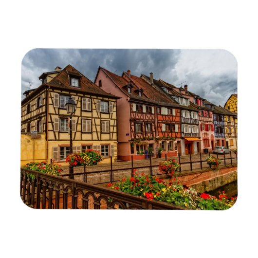 Häuser in Colmar, Elsass, Frankreich Magnet (Horizontal)
