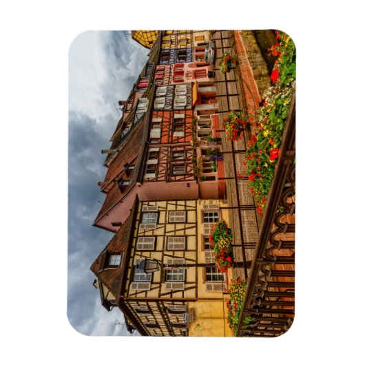 Häuser in Colmar, Elsass, Frankreich Magnet (Vertikal)