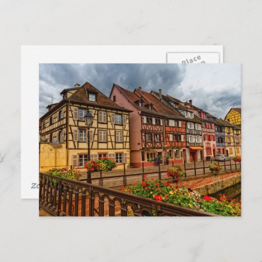 Häuser in Colmar, Elsass, Frankreich Postkarte (Vorne/Hinten)