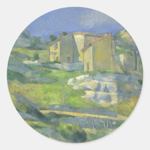 Häuser in der Provence von Paul Cezanne, Vintage-K Runder Aufkleber