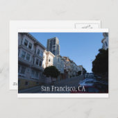 Häuser in einer Straße in San Francisco, Kaliforni Postkarte (Vorne/Hinten)