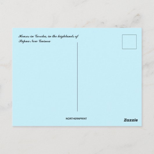 Häuser in Goroka in Papua Neue Guinea Postkarte (Rückseite)
