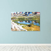 Häuser in Grönland Leinwanddruck (Insitu (Holzboden))