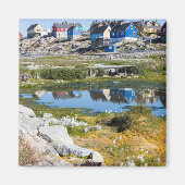 Häuser in Grönland Magnet (Vorne)