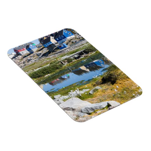 Häuser in Grönland Magnet (Rechte Seite)