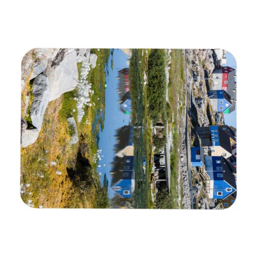 Häuser in Grönland Magnet (Horizontal)