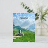 Häuser in Laza Qusar Aserbaidschan Postkarte (Stehend Vorderseite)