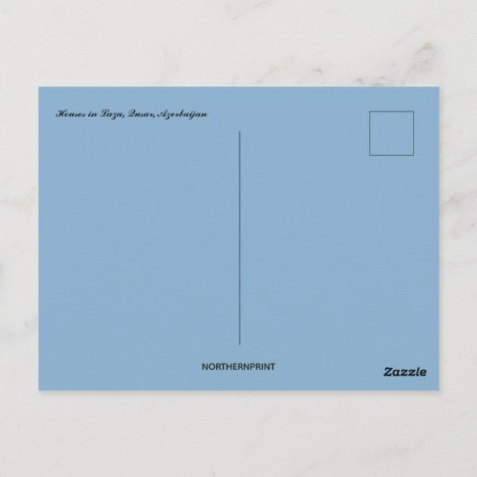 Häuser in Laza Qusar Aserbaidschan Postkarte (Rückseite)