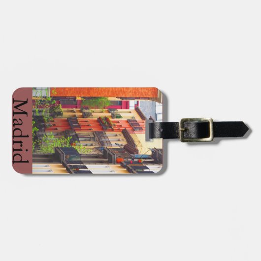 Häuser in Madrid Gepäckanhänger (Vorderseite horizontal)