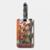 Häuser in Madrid Gepäckanhänger (Rückseite vertikal)