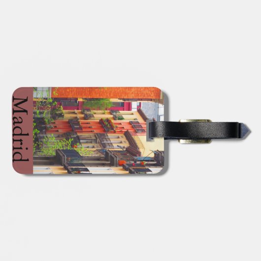 Häuser in Madrid Gepäckanhänger (Rückseite horizontal)