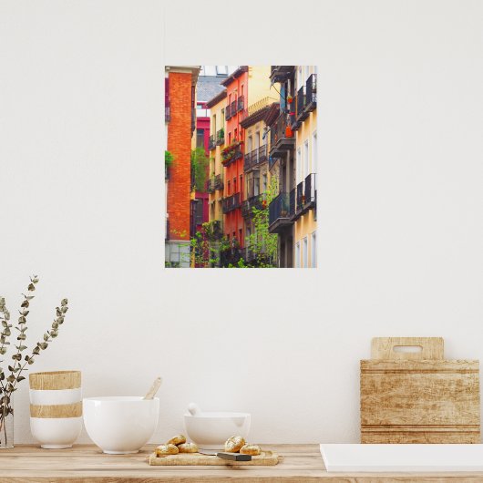 Häuser in Madrid Poster (Küche)