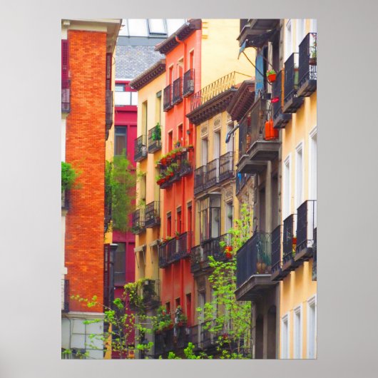 Häuser in Madrid Poster (Vorne)