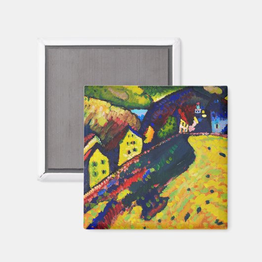 Häuser in Murnau, Wassily Kandinsky Magnet (Vorderseite/Rückseite)