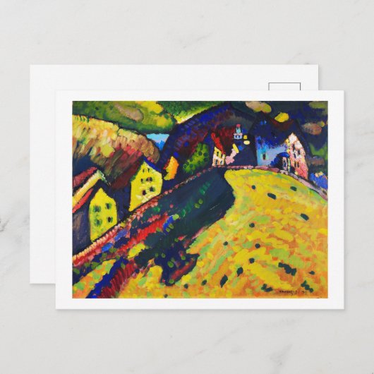 Häuser in Murnau, Wassily Kandinsky Postkarte (Vorne/Hinten)