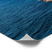Häuser in Polignano a Mare auf einer Klippe in Pug Poster (Ecke)