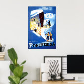 Häuser in Pontresina, Schweiz Poster (Heimbüro)