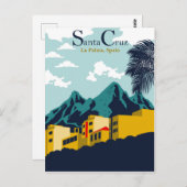 Häuser in Santa Cruz, La Palma, Spanien Postkarte (Vorne/Hinten)