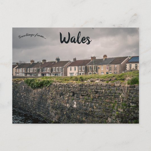 Häuser in Wales Postkarte (Vorderseite)