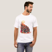Häuser mit leuchtenden Fenstern T-Shirt (Vorne ganz)
