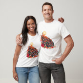 Häuser mit leuchtenden Fenstern T-Shirt (Unisex)