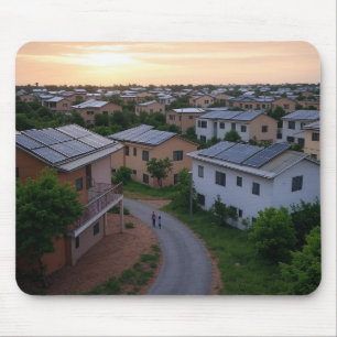 Häuser mit Solarmodulen Mousepad