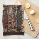 Häuser mit Wäscherei (Seeburg II) von Egon Schiele Geschirrtuch (Viertel Falte)