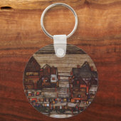 Häuser mit Wäscherei (Seeburg II) von Egon Schiele Schlüsselanhänger (Vorderseite)