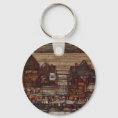 Häuser mit Wäscherei (Seeburg II) von Egon Schiele Schlüsselanhänger (Rückseite)