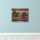 Häuser mit Wäscherei von Egon Schiele Leinwanddruck (Insitu (Holzboden))