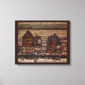 Häuser mit Wäscherei von Egon Schiele Leinwanddruck (Vorderseite)