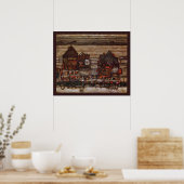 Häuser mit Wäscherei von Egon Schiele Poster (Küche)