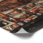 Häuser mit Wäscheständer oder Vororte von Schiele  Poster (Ecke)