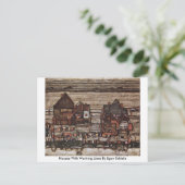 Häuser mit Waschstraßen von Egon Schiele Postkarte (Stehend Vorderseite)