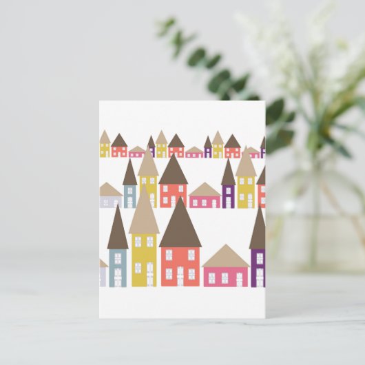 Häuser Postkarte (Stehend Vorderseite)