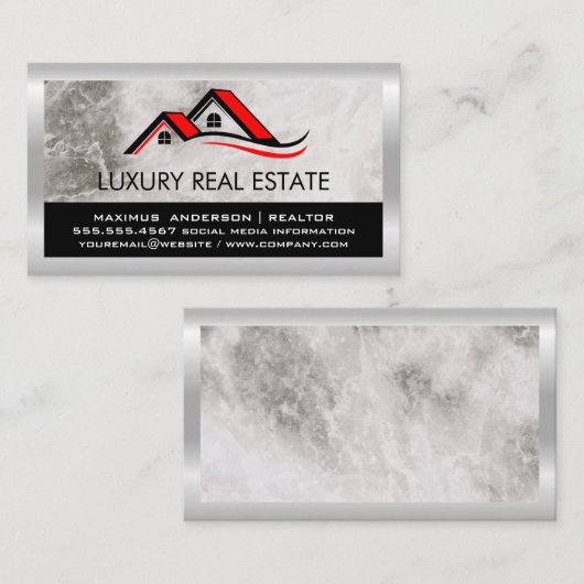 Häuser Roof Top-Logos Visitenkarte (Vorne/Hinten)