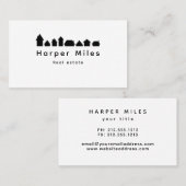 Häuser Silhouette real Anwesen Visitenkarte (Vorne/Hinten)