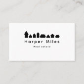 Häuser Silhouette real Anwesen Visitenkarte (Vorderseite)