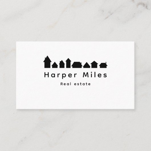 Häuser Silhouette real Anwesen Visitenkarte (Vorderseite)