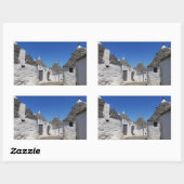 Häuser Trulli in Alberobello, rechteckiger Aufkleb Rechteckiger Aufkleber (Blatt)