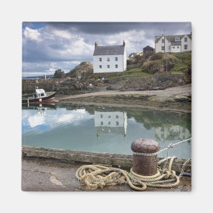 Häuser und Boote am Wasser Magnet