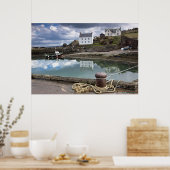 Häuser und Boote am Wasser Poster (Küche)