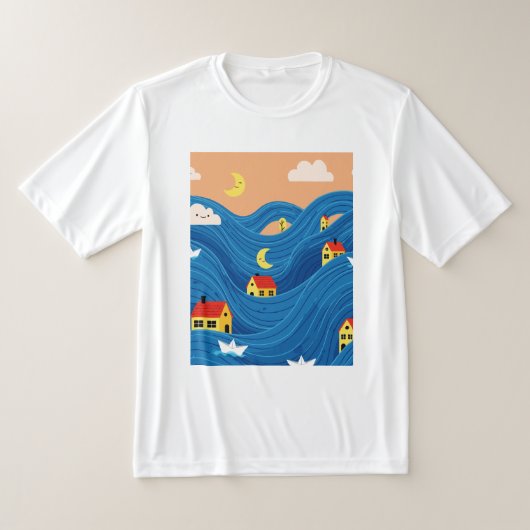 Häuser und Boote T-Shirt (Ablage )