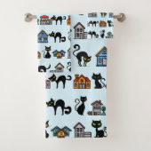 Häuser und Katzen Badhandtuch Set (Insitu)