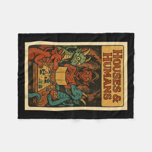 Häuser und Menschen Funny Rpg Gamer Nerd Gaming Mä Fleecedecke (Vorderseite (Horizontal))