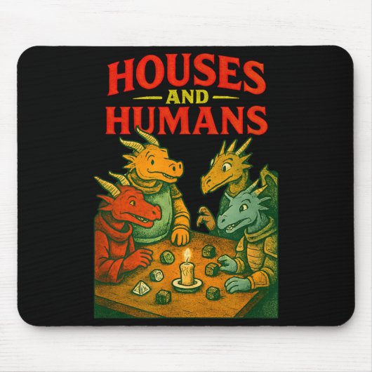 Häuser Und Menschen Gaming Lustiges Rpg Gamer Männ Mousepad (Vorne)